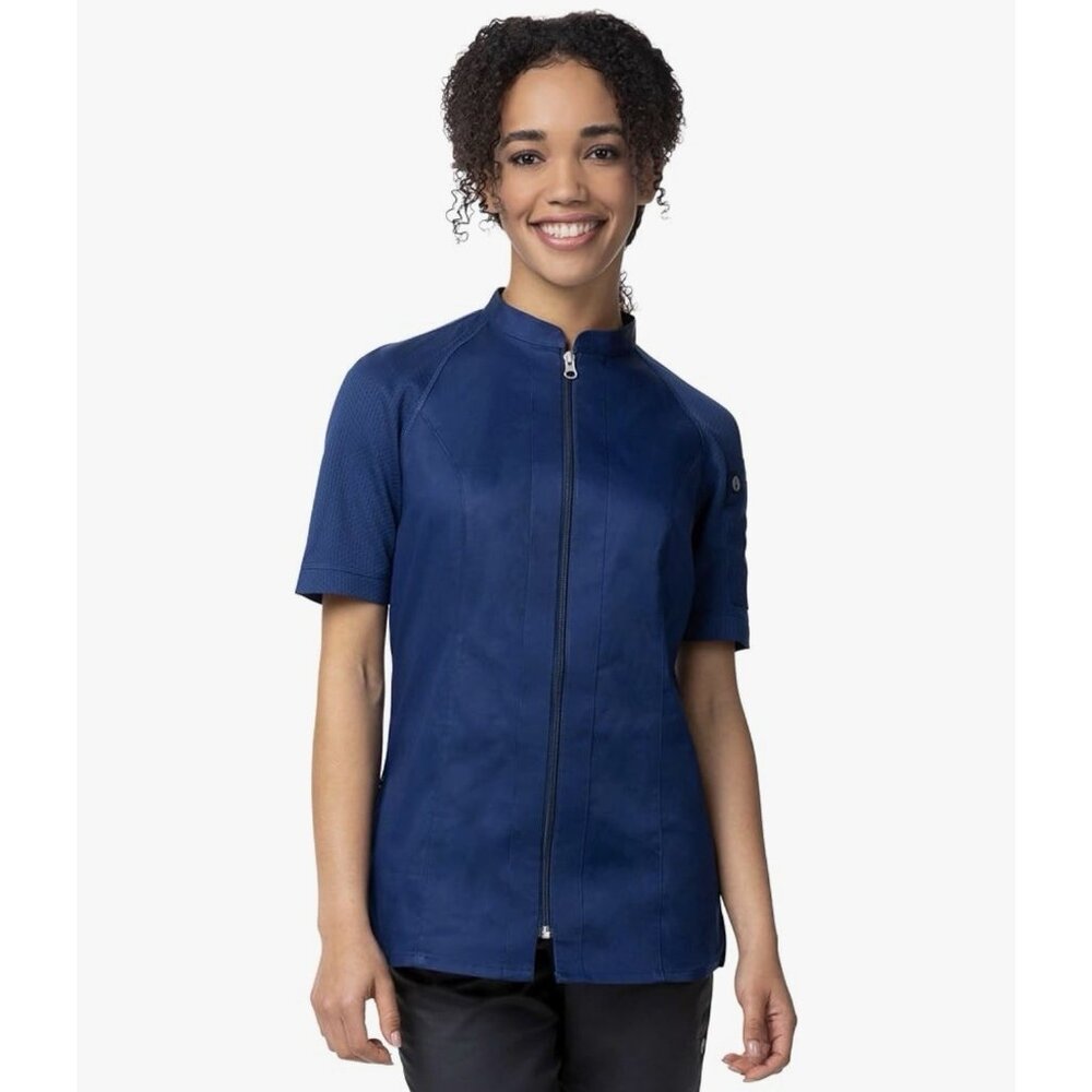Women's Arcadia Chef works Chef Coat Blue, Large